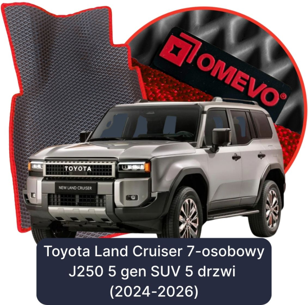 Dywaniki samochodowe EVA OMEVO do Toyota Land Cruiser 7-osobowy J250 5 gen SUV 5 drzwi (2024-2026)