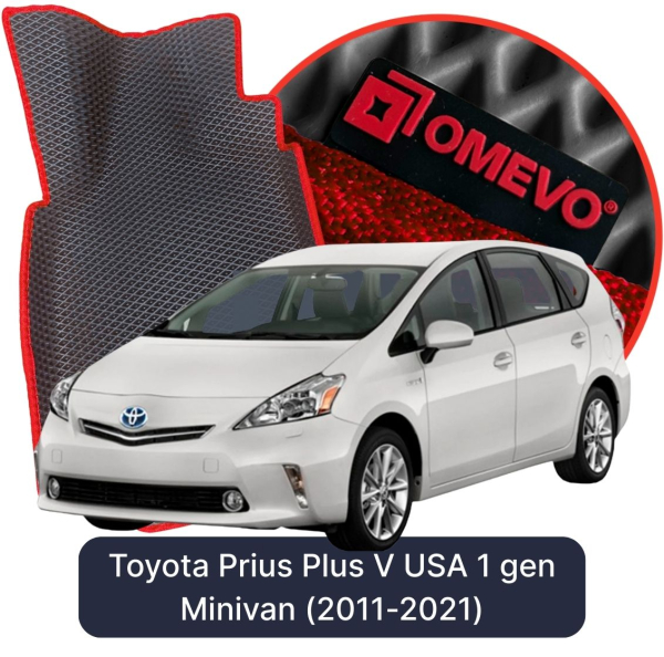 Dywaniki samochodowe EVA OMEVO do Toyota Prius Plus V USA 1 gen Minivan (2011-2021)