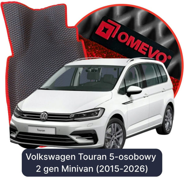 Dywaniki samochodowe EVA OMEVO do Volkswagen Touran 5-osobowy 2 gen Minivan (2015-2026)