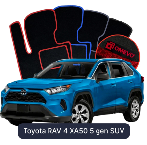 Dywaniki Welurowe OMEVO do Toyota RAV 4 XA50 5 gen SUV (2019-2025)