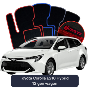 Dywaniki Welurowe OMEVO do Toyota Corolla E210 Hybryda 12 gen Kombi (2018-2026)