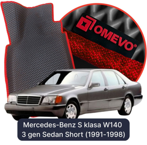 OMEVO 5D Pro EVA Dywaniki do Mercedes-Benz S klasa W140 3 gen Sedan (1991-1998)
