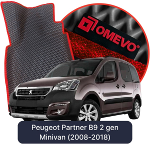 OMEVO 5D Pro EVA Dywaniki do Peugeot Partner B9 2 gen Minivan (2008-2018)