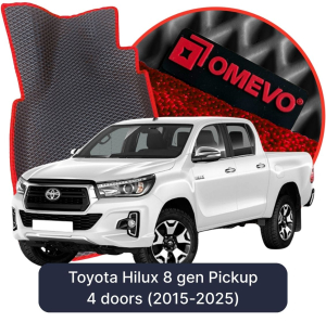 OMEVO 5D Pro EVA Dywaniki do Toyota Hilux 8 gen Pick-up 4 drzwi (2015-2025)