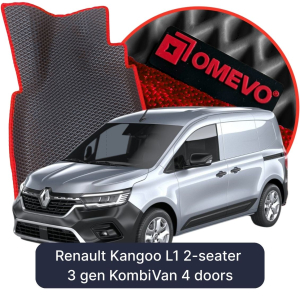 OMEVO 5D Pro EVA Dywaniki do Renault Kangoo L1 2-Osobowy  3 gen KombiVan 4 drzwi (2021-2026)