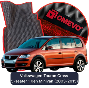 OMEVO 5D Pro EVA Dywaniki do Volkswagen Touran Cross 5-osobowy 1 gen Minivan (2003-2015)