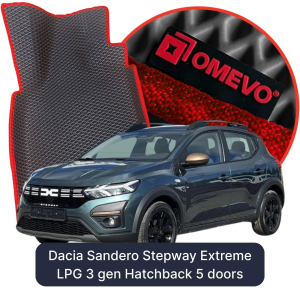 OMEVO 5D Pro EVA Dywaniki do Dacia Sandero Stepway Extreme LPG 3 gen Hatchback 5 drzwi (2020-2026)