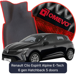 OMEVO 5D Pro EVA Dywaniki do Renault Clio Espirit Alpine E-Tech 6 gen Hatchback 5 drzwi (2025-2026)