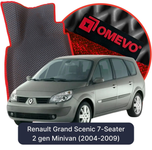 OMEVO 5D Pro EVA Dywaniki do Renault Grand Scenic 7-Osobowy 2 gen Minivan (2004-2009)