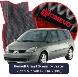 OMEVO 5D Pro EVA Dywaniki do Renault Grand Scenic 5-Osobowy  2 gen Minivan (2004-2009)