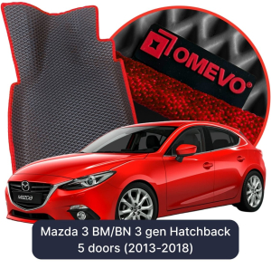 OMEVO 5D Pro EVA Dywaniki do Mazda 3 BM/BN 3 gen Hatchback 5 drzwi (2013-2018)