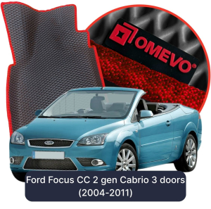OMEVO 5D Pro EVA Dywaniki do Ford Focus CC 2 gen Cabrio 3 drzwi (2004-2011)