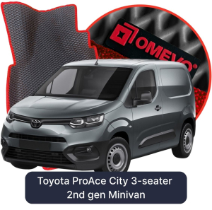 OMEVO 5D Pro EVA Dywaniki do Toyota ProAce City 3-osobowy 2 gen Minivan (2019-2026)