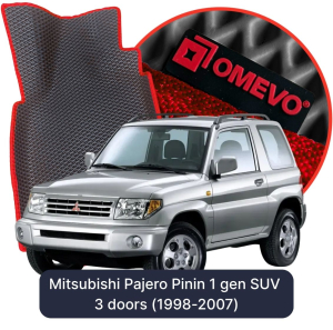 OMEVO 5D Pro EVA Dywaniki do Mitsubishi Pajero Pinin 1 gen SUV 3 drzwi (1998-2007)