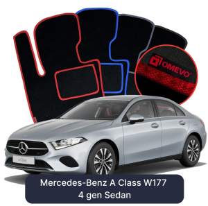 Dywaniki Welurowe OMEVO do Mercedes-Benz A klasa W177 4 gen Sedan (2019-2026)