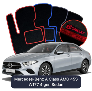Dywaniki Welurowe OMEVO do Mercedes-Benz A klasa AMG 45S W177 4 gen Sedan (2019-2026)