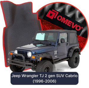 OMEVO 5D Pro EVA Dywaniki do Jeep Wrangler TJ 2 gen SUV Cabrio (1996-2006)
