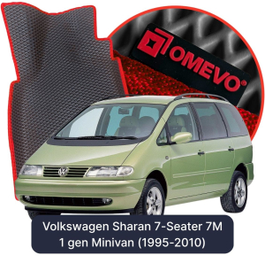 OMEVO 5D Pro EVA Dywaniki do Volkswagen Sharan 7-osobowy 7M 1 gen Minivan (1995-2010)