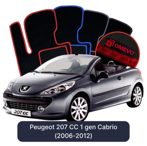 Dywaniki Welurowe OMEVO do Peugeot 207 CC 1 gen Cabrio (2006-2012)