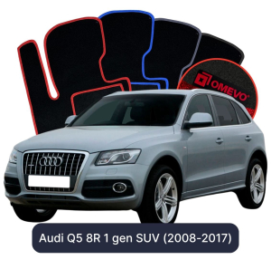 Dywaniki Welurowe OMEVO do Audi Q5 8R 1 gen SUV (2008-2017)