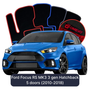 Dywaniki Welurowe OMEVO do Ford Focus RS MK3 3 gen Hatchback 5 drzwi (2010-2018)