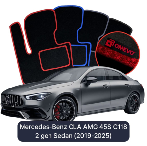 Dywaniki Welurowe OMEVO do Mercedes-Benz CLA AMG 45S C118 2 gen Sedan (2019-2025)