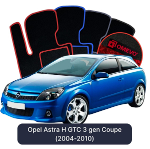 Dywaniki Welurowe OMEVO do Opel Astra H GTC 3 gen Coupe (2004-2010)