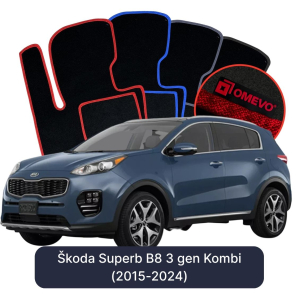 Dywaniki Welurowe OMEVO do Kia Sportage 4 gen SUV (2015-2021)