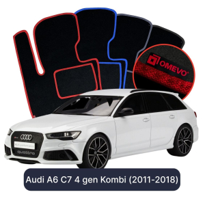 Dywaniki Welurowe OMEVO do Audi A6 C7 4 gen Kombi (2011-2018)