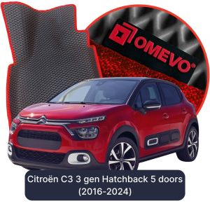 OMEVO 5D Pro EVA Dywaniki do Citroën C3 3 gen Hatchback 5 drzwi (2016-2024)