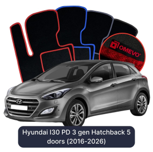 Dywaniki Welurowe OMEVO do Hyundai I30 PD 3 gen Hatchback 5 drzwi (2016-2026)
