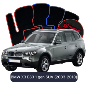 Dywaniki Welurowe OMEVO do BMW X3 E83 1 gen SUV (2003-2010)