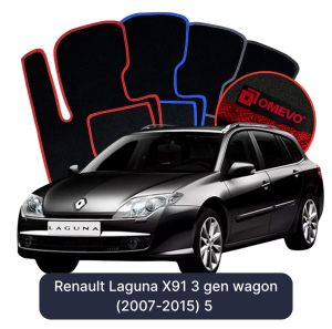 Dywaniki Welurowe OMEVO do Renault Laguna X91 3 gen Kombi (2007-2015)
