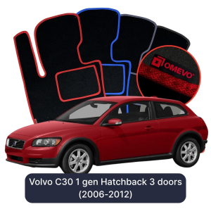 Dywaniki Welurowe OMEVO do Volvo C30 1 gen Hatchback 3 drzwi (2006-2012)