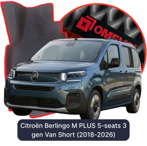 OMEVO 5D Pro EVA Dywaniki do Citroën Berlingo M PLUS 5-osobowy  3 gen KombiVan Short (2018-2026)