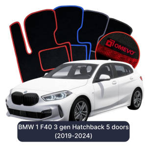 Dywaniki Welurowe OMEVO do BMW 1 F40 3 gen Hatchback 5 drzwi (2019-2024)