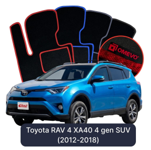 Dywaniki Welurowe OMEVO do Toyota RAV 4 XA40 4 gen SUV (2012-2018)