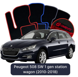 Dywaniki Welurowe OMEVO do Peugeot 508 SW 1 gen Kombi (2010-2018)