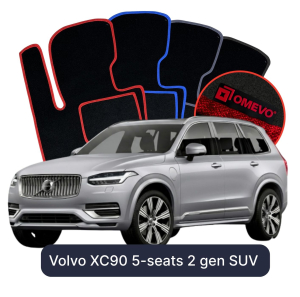 Dywaniki Welurowe OMEVO do Volvo XC90 5-osobowy 2 gen SUV (2015-2026)