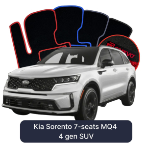 Dywaniki Welurowe OMEVO do Kia Sorento 7-osobowy MQ4 4 gen SUV (2020-2026)