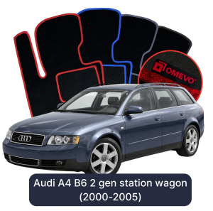 Dywaniki Welurowe OMEVO do Audi A4 B6 2 gen Kombi (2000-2005)