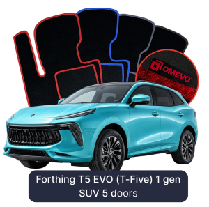Dywaniki Welurowe OMEVO do Forthing T5 EVO (T-Five) 1 gen SUV 5 drzwi (2020-2026)