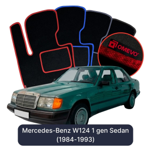 Dywaniki Welurowe OMEVO do Mercedes-Benz W124 1 gen Sedan (1984-1993)