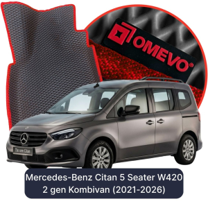 OMEVO 5D Pro EVA Dywaniki do Mercedes-Benz Citan 5 osobowy W420 2 gen Kombivan (2021-2026)