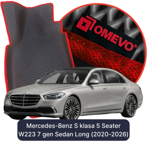 OMEVO 5D Pro EVA Dywaniki do Mercedes-Benz S klasa 5-osobowy W223 7 gen Sedan Long (2020-2026)