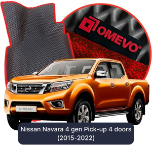 OMEVO 5D Pro EVA Dywaniki do Nissan Navara 4 gen Pick-up 4 drzwi (2015-2022)
