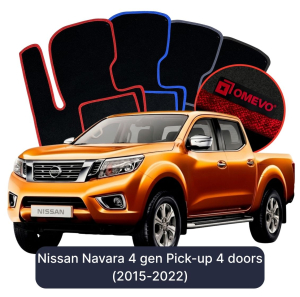 Dywaniki Welurowe OMEVO do Nissan Navara 4 gen Pick-up 4 drzwi (2015-2022)