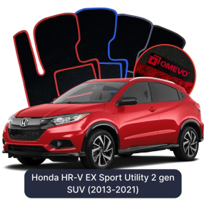 Dywaniki Welurowe OMEVO do Honda HR-V EX Sport Utility 2 gen SUV (2013-2021)