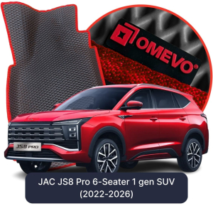 OMEVO 5D Pro EVA Dywaniki do JAC JS8 Pro 6-osobowy 1 gen SUV (2022-2026)
