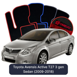 Dywaniki Welurowe OMEVO do Toyota Avensis Active T27 3 gen Sedan (2009-2018)